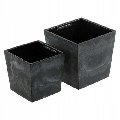 Plant Flower Pot Concrete Square Planter Inner Pot Garden Patio Home ...