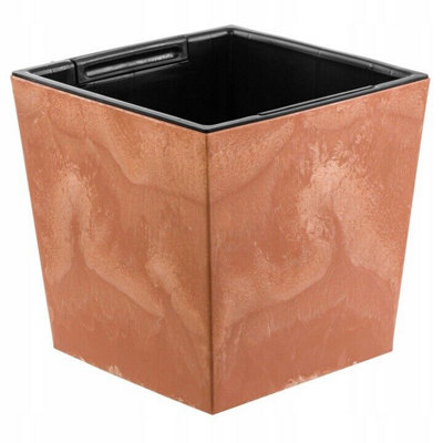 Plant Flower Pot Concrete Square Planter Inner Pot Garden Patio Home Large Beton Terracotta 7.5 Litres