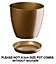 Plant Flower Pot Plastic 20 Colours 9 sizes Gloss Pots Planter Saucer Tray Deco Gold 9.5cm