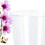 Plant Orchid Pot Plastic Gloss Oval Planter Transparent Clear 12cm Clear Round