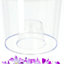 Plant Orchid Pot Plastic Gloss Oval Planter Transparent Clear 12cm Clear Round