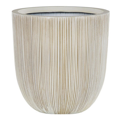 Plant Pot 31 x 31 x 33 cm Beige CHIOS