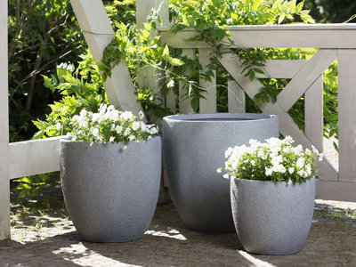 Plant Pot 55 x 55 x 53 cm Grey KANNIA