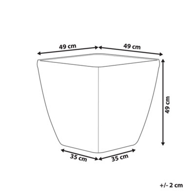 Plant Pot ASTRAS Stone 50 cm Silver