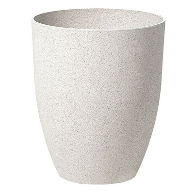 Plant Pot CROTON Stone 35 cm Off-White