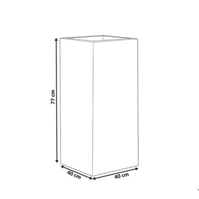 Plant Pot DION Ceramic 40 cm Light Grey