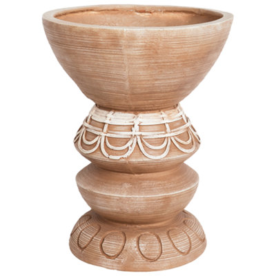 Plant Pot DISPORUM Ceramic 29 cm Light Brown