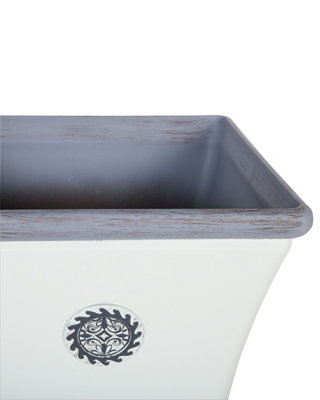 Plant Pot ELATEIA Stone 32 cm White