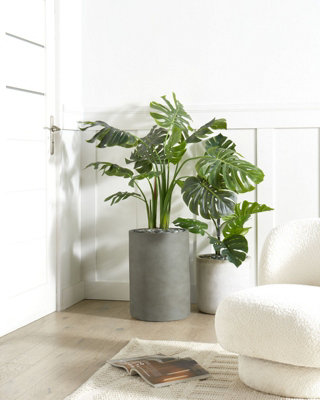 Plant Pot EUCOMMIA Ceramic 36 cm Grey