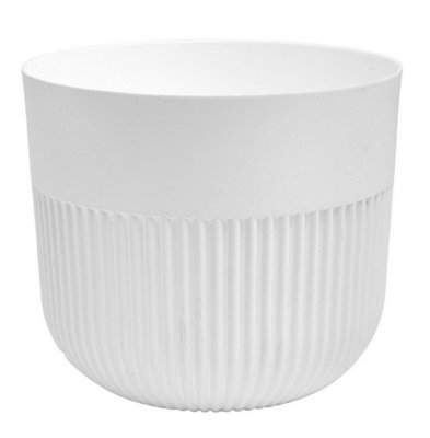 Plant Pot Flower Planter Modern Ribbed Decorative Pots Indoor Outdoor ...