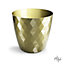 Plant Pot Flowerpot Round Plastic Crystal Modern Decorative Small Medium Large Gold 16cm