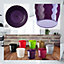 Plant Pot Flowerpot Round Plastic Crystal Modern Decorative Small Medium Large Purple 30cm