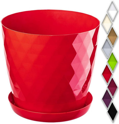 Plant Pot Flowerpot Round Plastic Crystal Modern Decorative Small ...