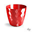 Plant Pot Flowerpot Round Plastic Crystal Modern Decorative Small Medium Large Red 14cm