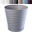 Plant Pot Flowerpot Wave Plastic Crystal Modern Decorative  Grey 17cm