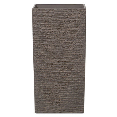 Plant Pot GAZA Stone 35 cm Dark Brown