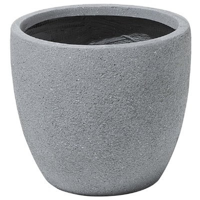 Plant Pot KANNIA Ceramic 36 cm Light Grey