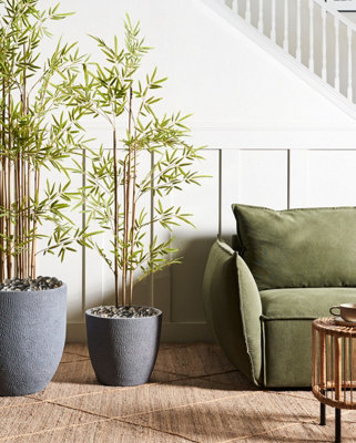 Plant Pot KANNIA Ceramic 36 cm Light Grey