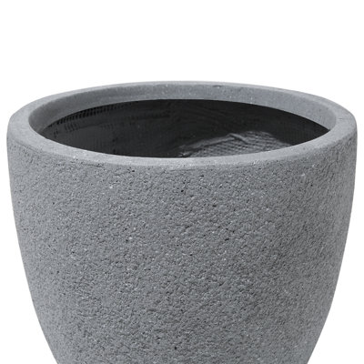 Plant Pot KANNIA Ceramic 36 cm Light Grey