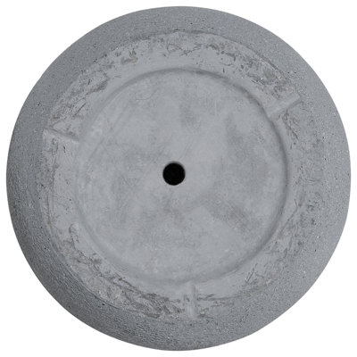 Plant Pot KANNIA Ceramic 36 cm Light Grey