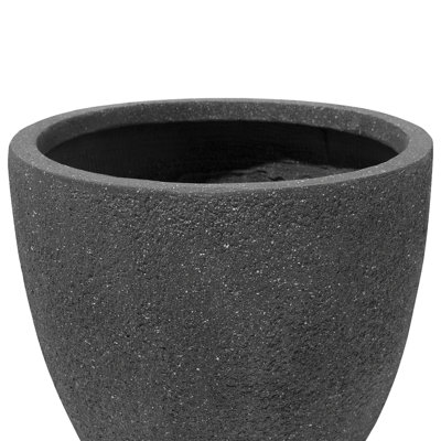 Plant Pot KANNIA Ceramic 55 cm Graphite Grey