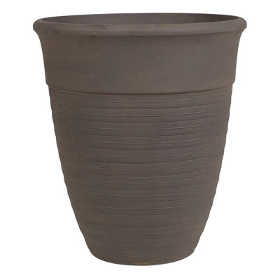 Plant Pot KATALIMA Stone 43 cm Brown