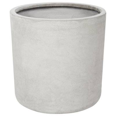 Plant Pot MESSENE Ceramic 41 cm Light Grey