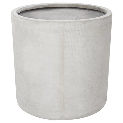 Plant Pot MESSENE Ceramic 41 cm Light Grey
