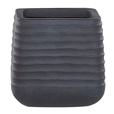 Plant Pot PARIKIA Synthetic Material 28 cm Black