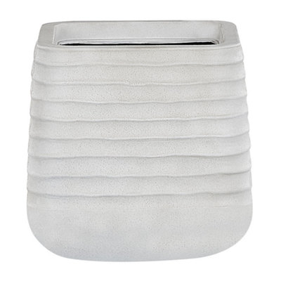 Plant Pot PARIKIA Synthetic Material 28 cm Off-White