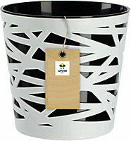 Plant pot planter Flowerpot Crystal Modern Decorative Daizy Black 13cm