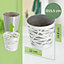 Plant pot planter Flowerpot Crystal Modern Decorative Daizy Grey 15cm