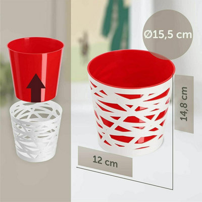 Plant pot planter Flowerpot Crystal Modern Decorative Daizy Red 15cm