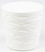 Plant pot planter Flowerpot Crystal Modern Decorative Daizy White 19cm