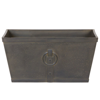 Plant Pot PORIA Stone 60 cm Brown