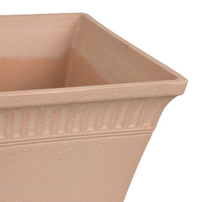 Plant Pot PSATHA Stone 34 cm Peach Pink