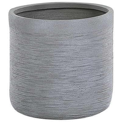 Plant Pot SAMOS Ceramic 42 cm Grey