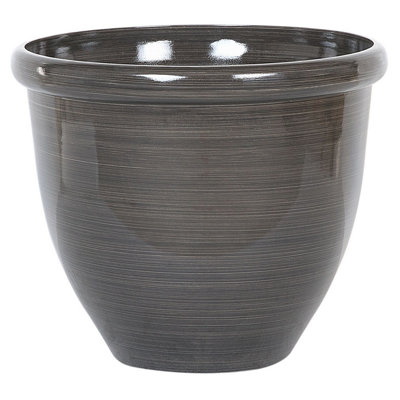 Plant Pot TESALIA Stone 44 cm Brown