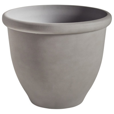 Plant Pot TESALIA Synthetic Material 49 cm Grey