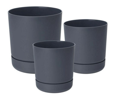 15 Litre Black Plastic Plant Pot