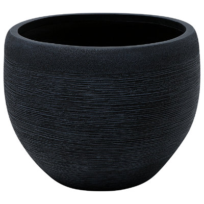 Plant Pot ZAKROS Ceramic 50 cm Black