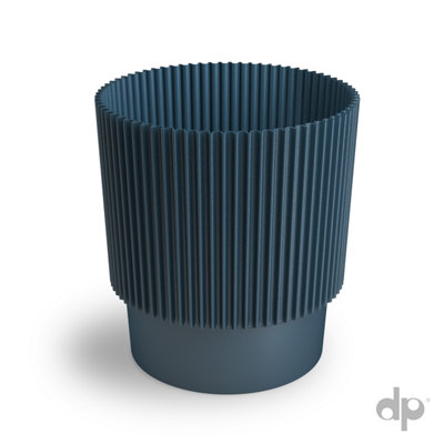 Plant Pots Flower Planter 3 Colours 3 sizes Plastic Pot Modern Elegant Dark Blue W17cm x H19cm