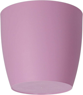Plant Pots Flower Planter 6 Colours 8 sizes Matt Plastic Pot + Saucer Tray Deco Pink 20cm - 3