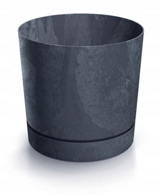 Plant Pots Indoor Outdoor Plastic Flowerpot Small Medium Large Tubo 5 Colours Anthracite 11cm