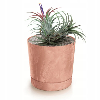 Plant Pots Indoor Outdoor Plastic Flowerpot Small Medium Large Tubo 5 Colours Terracotta 15cm