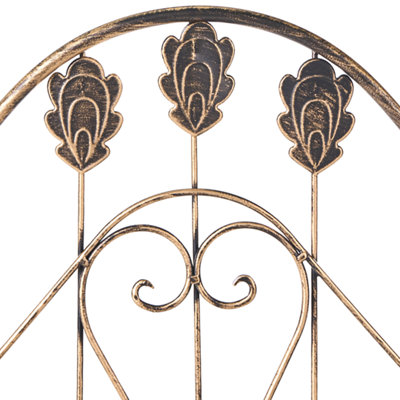 Plant Shelf Black Metal, Freestanding and Foldable, Distressed Finish, 59 x 30 x 123 cm