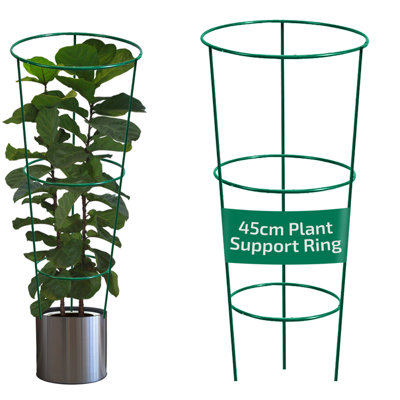 Plant Support Ring 45CM Pack of 2 Strong Durable Conical Climbing Plant ...