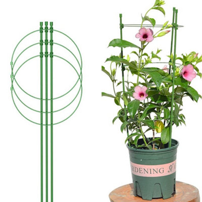 Plant Support Ring 45CM Pack of 2 Strong Durable Conical Climbing Plant ...