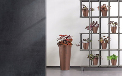 Planter Plant Pot Flowerpot Cylinder Outdoor Garden Balcony Indoor Beton Tall Corten Steel 76.2cm - 3