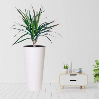 Planter Plant Pot Flowerpot Tubus Outdoor Garden Balcony Indoor Modern Tall White 57.2cm - 3